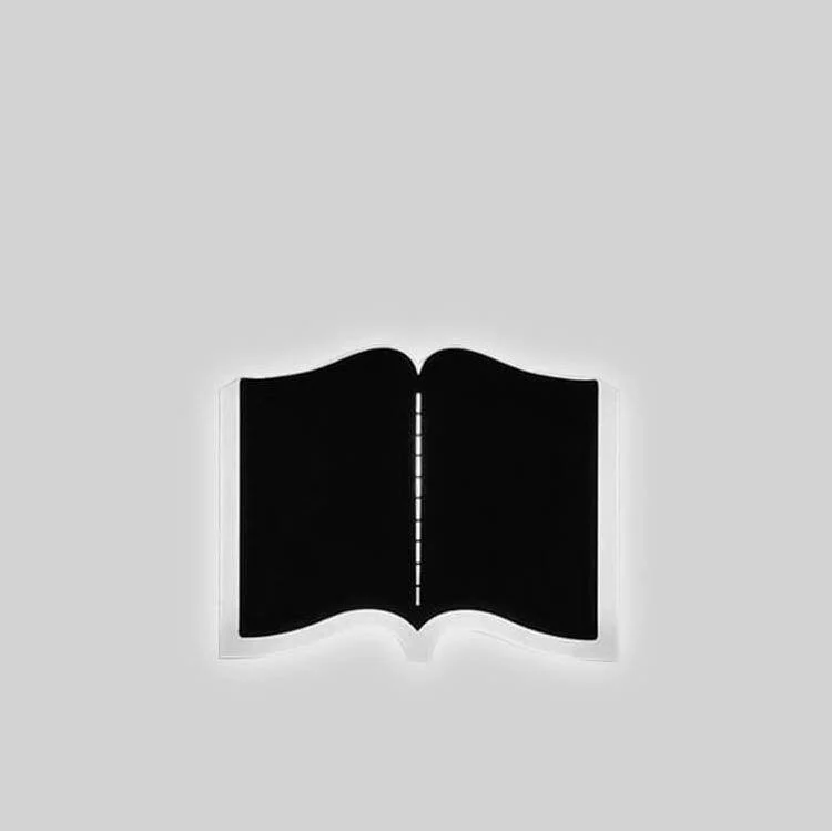 Minimalist 1-light LED wall lamp made of iron in book shape - Homeko