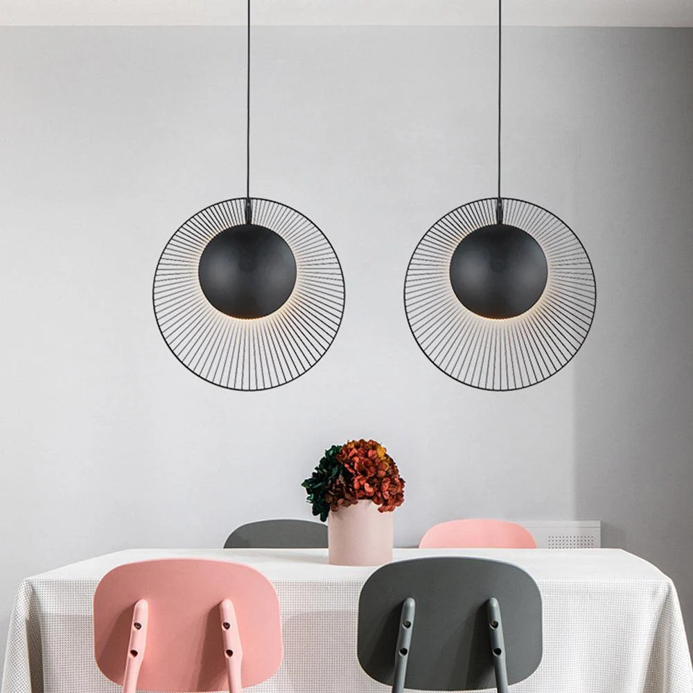 Minimalist Black Metal Pendant Lamp for Dining Room - Homeko