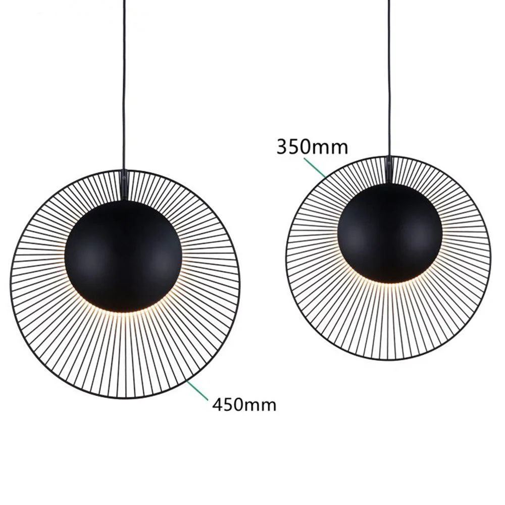 Minimalist Black Metal Pendant Lamp for Dining Room - Homeko