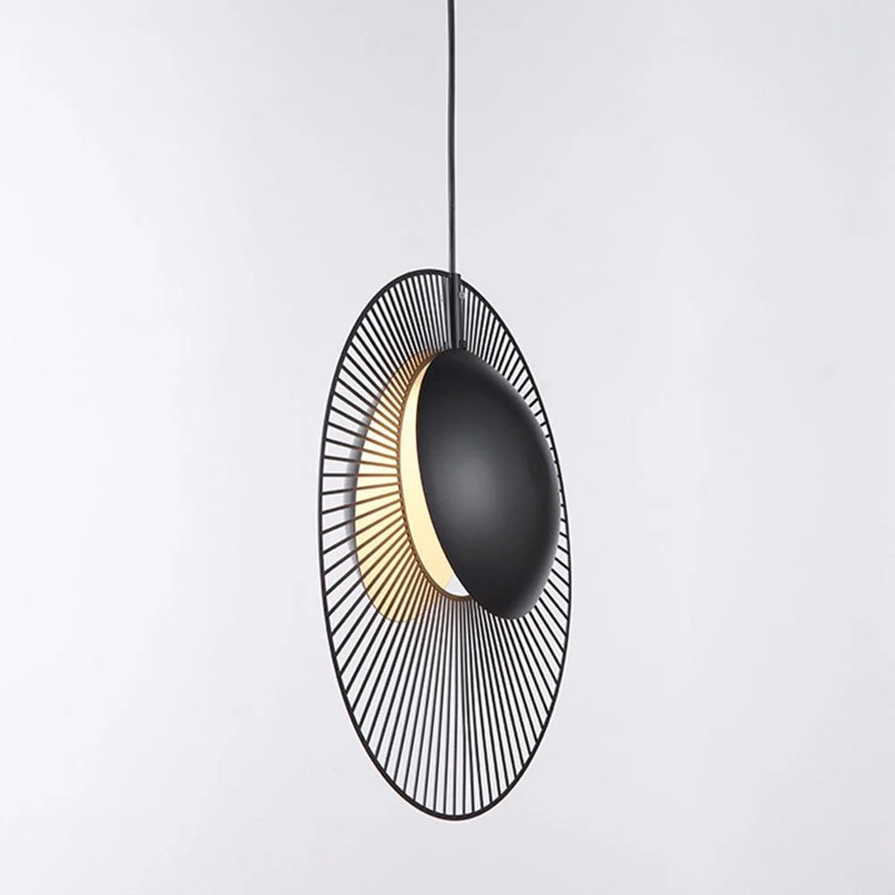 Minimalist Black Metal Pendant Lamp for Dining Room - Homeko