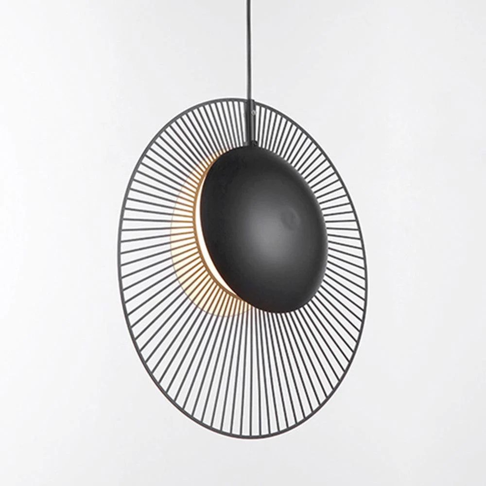 Minimalist Black Metal Pendant Lamp for Dining Room - Homeko
