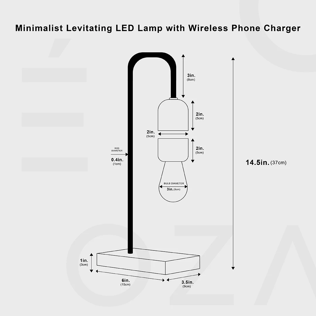 MinimalistFloatingLEDLampwithWirelessPhoneCharger-Homeko3 Minimalist Floating LED Lamp with Wireless Phone Charger - Homeko