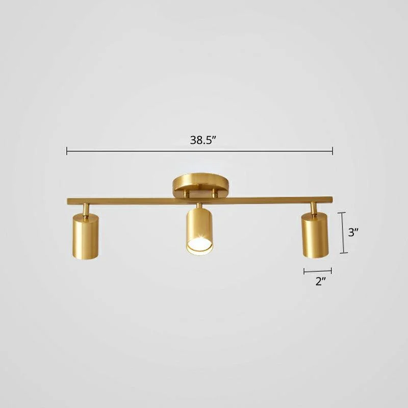 MinimalistLEDCeilingLampwithGoldenTubularTrackandMetalShade-Homeko4 Minimalist LED Ceiling Lamp with Golden Tubular Track and Metal Shade - Homeko