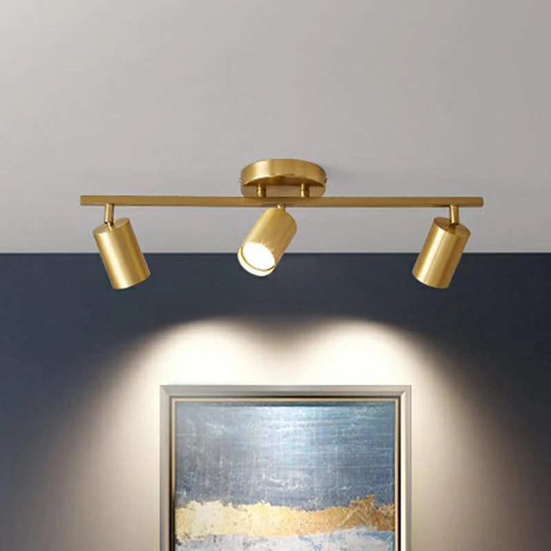 MinimalistLEDCeilingLampwithGoldenTubularTrackandMetalShade-Homeko6 Minimalist LED Ceiling Lamp with Golden Tubular Track and Metal Shade - Homeko