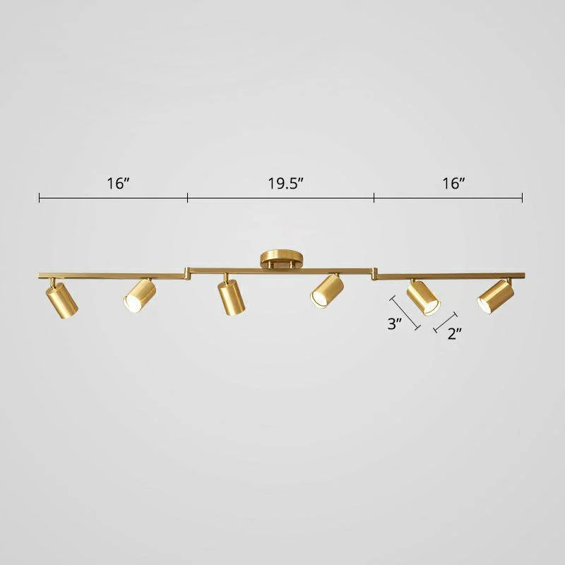 MinimalistLEDCeilingLampwithGoldenTubularTrackandMetalShade-Homeko9 Minimalist LED Ceiling Lamp with Golden Tubular Track and Metal Shade - Homeko
