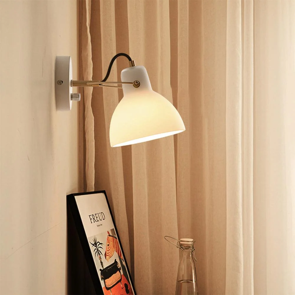 Minimalist Simple White Glass Wall Lamp - Homeko
