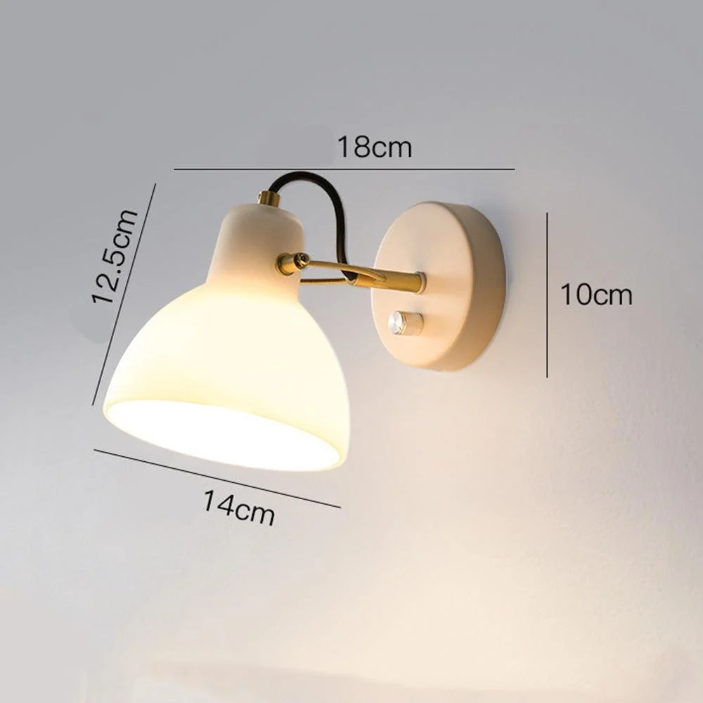 Minimalist Simple White Glass Wall Lamp - Homeko