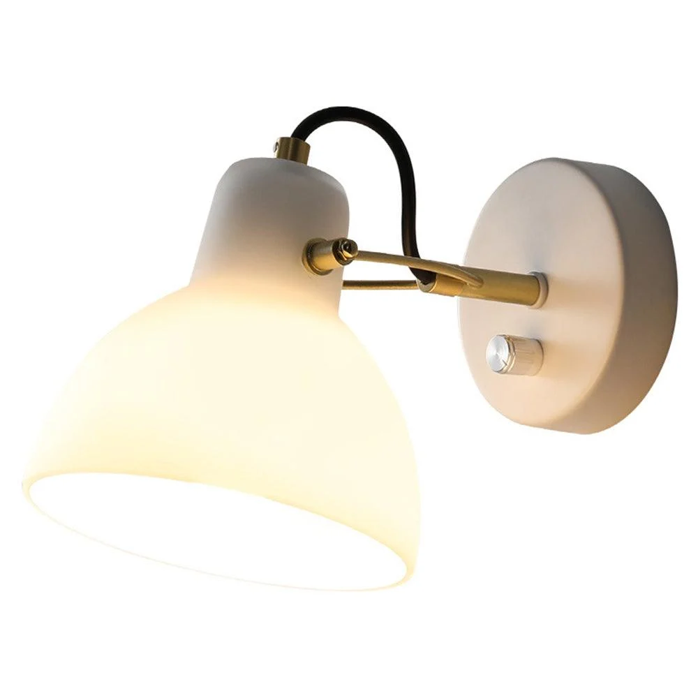 Minimalist Simple White Glass Wall Lamp - Homeko