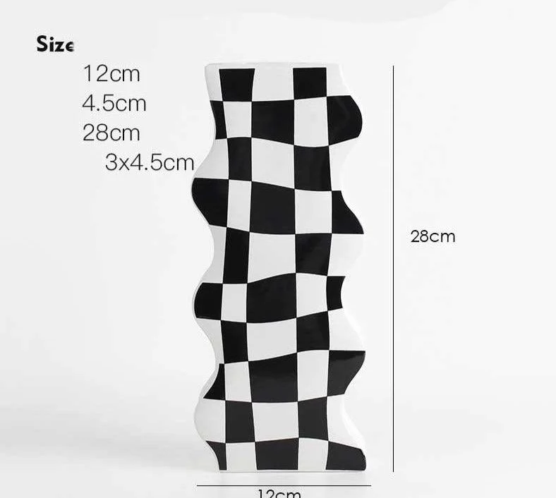 Minimalist_Ceramic_Black_And_White_Checkered_Vase_-_-4337884 Minimalist Ceramic Black And White Checkered Vase -