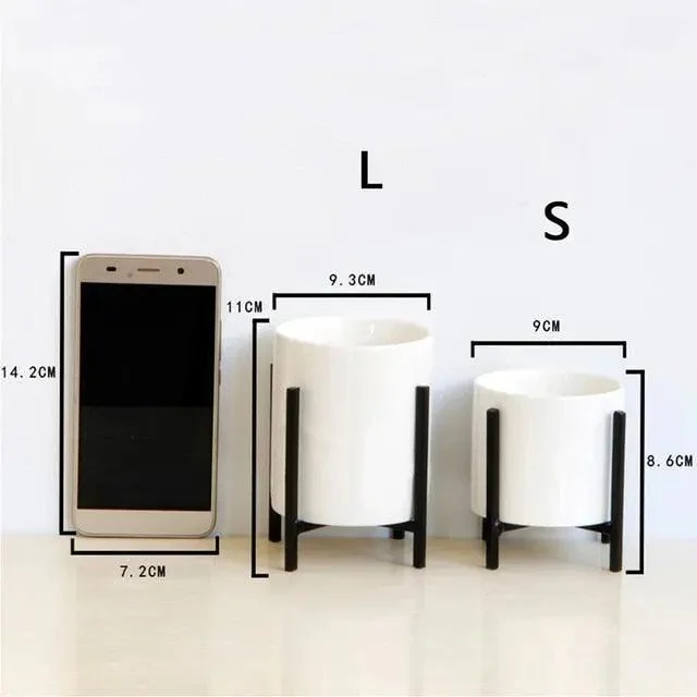 Minimalist_Flower_Planter_with_Metal_Stand_-_-4339038 Minimalist Flower Planter with Metal Stand -