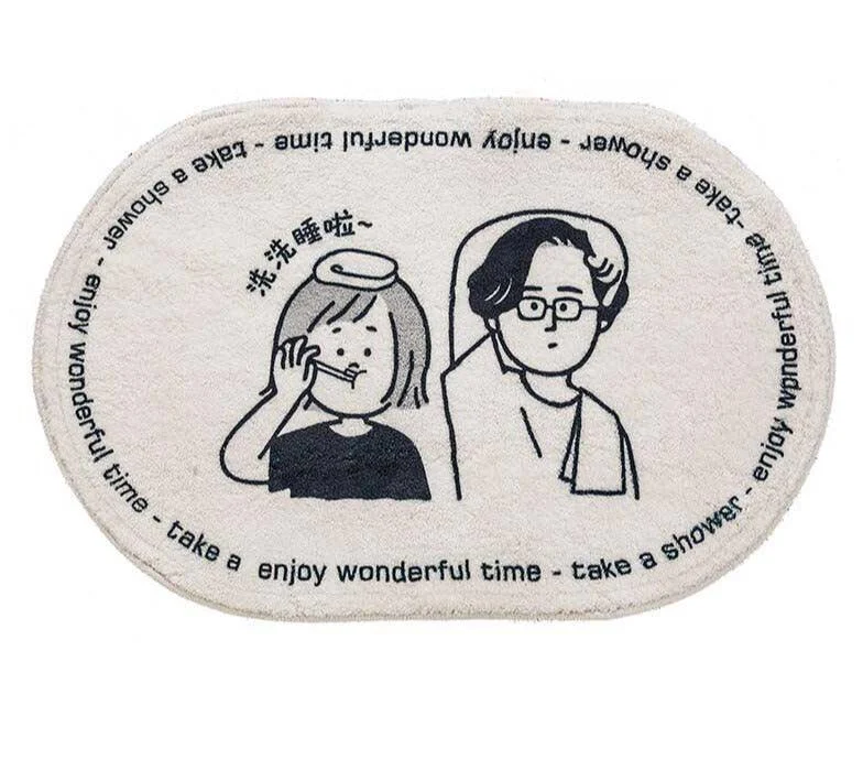 Minimalist_Japanese_Cartoon_Funny_Bath_Mat_-_-4339658 Minimalist Japanese Cartoon Funny Bath Mat -