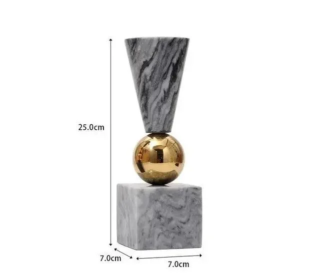 Minimalist Marble Candle Holder -