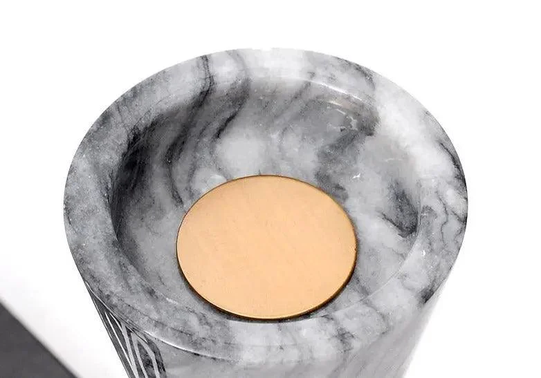 Minimalist Marble Candle Holder -