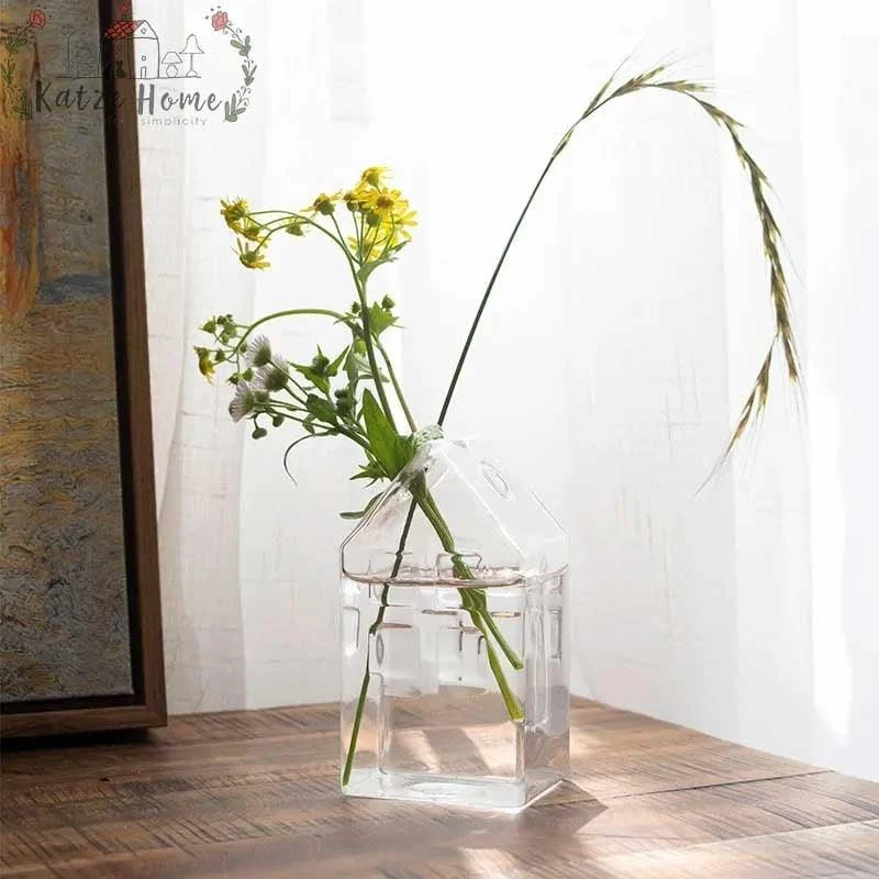 Minimalist_Small_House_Shaped_Glass_Vase_-_-4341098 Minimalist Small House Shaped Glass Vase -