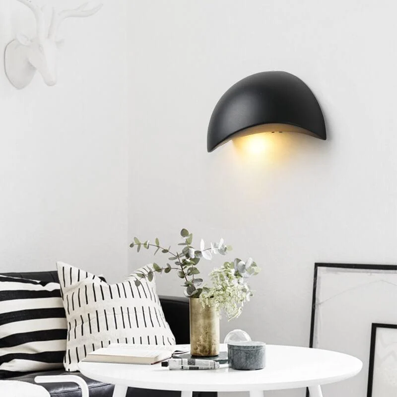 Minimalistsemi-circularLEDwalllampmadeofaluminum-Homeko8 Minimalist semi-circular LED wall lamp made of aluminum - Homeko