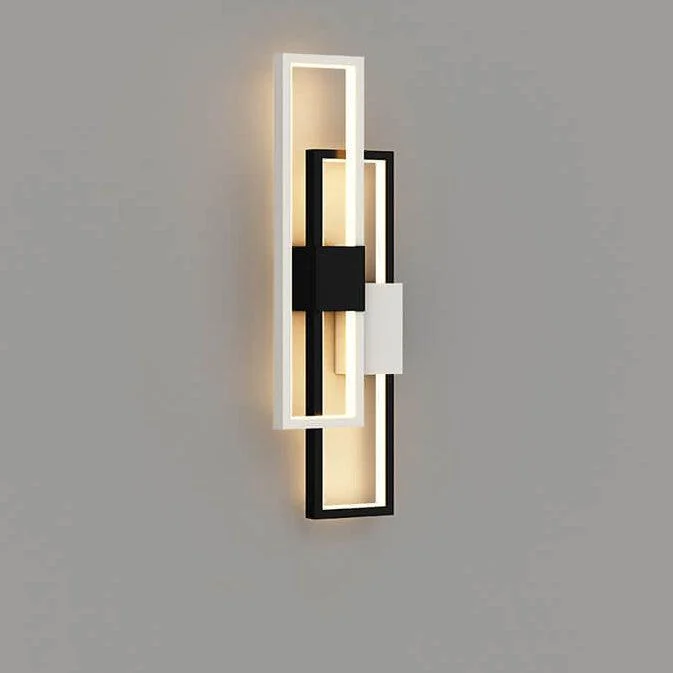 Minimalist square LED wall lamp with iron and silicone frame - Homeko