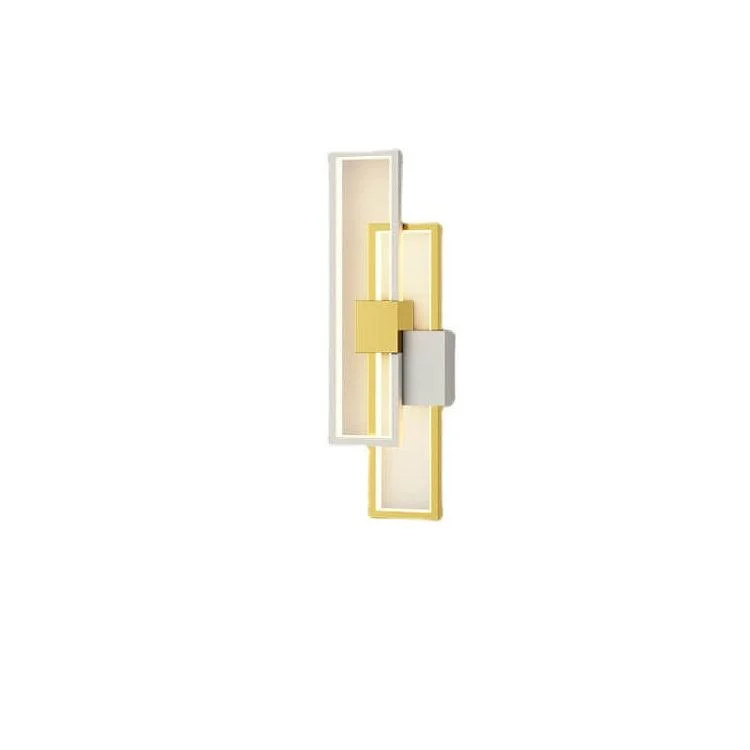 Minimalist square LED wall lamp with iron and silicone frame - Homeko