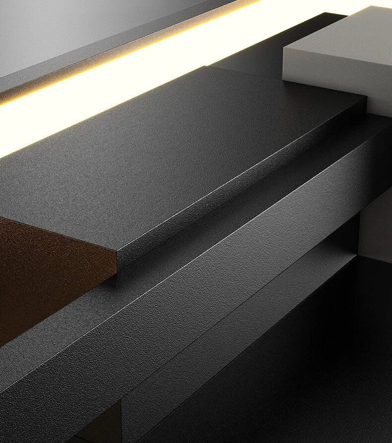 Minimalist square LED wall lamp with iron and silicone frame - Homeko