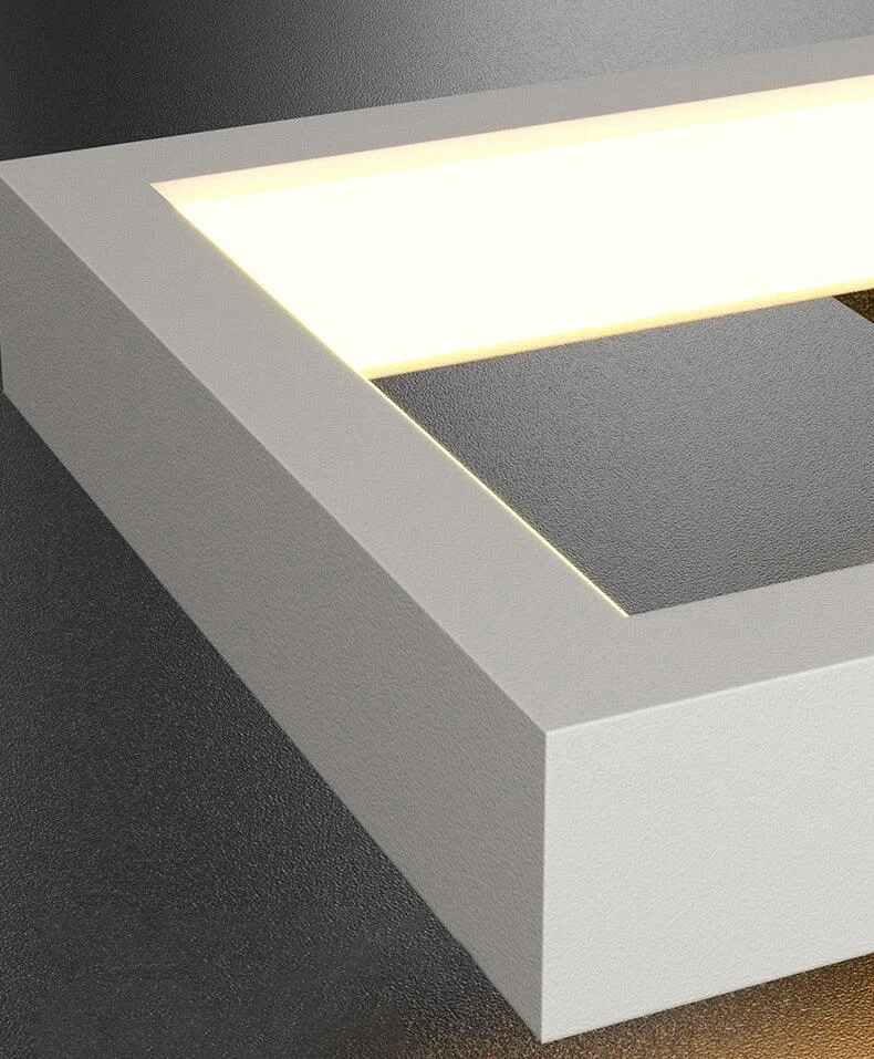 Minimalist square LED wall lamp with iron and silicone frame - Homeko