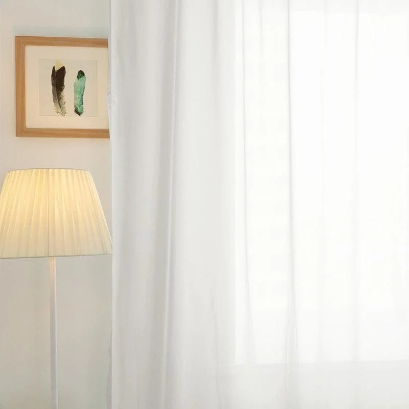Mira Solid Transparent Custom Curtains - Homeko