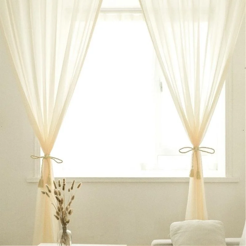 Mira Solid Transparent Custom Curtains - Homeko