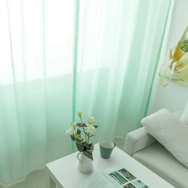 Mira Solid Transparent Custom Curtains - Homeko