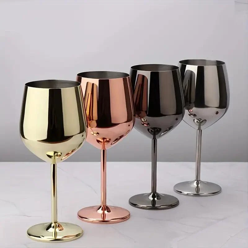 MirrorTintStainlessSteelWineGlass-Homeko1 Mirror Tint Stainless Steel Wine Glass - Homeko