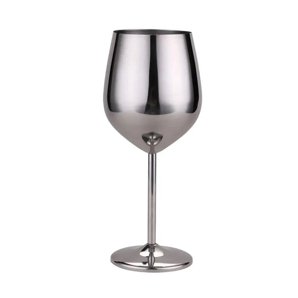 MirrorTintStainlessSteelWineGlass-Homeko4 Mirror Tint Stainless Steel Wine Glass - Homeko