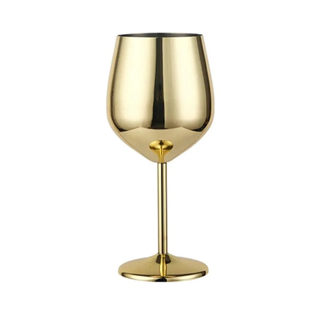 MirrorTintStainlessSteelWineGlass-Homeko5 Mirror Tint Stainless Steel Wine Glass - Homeko