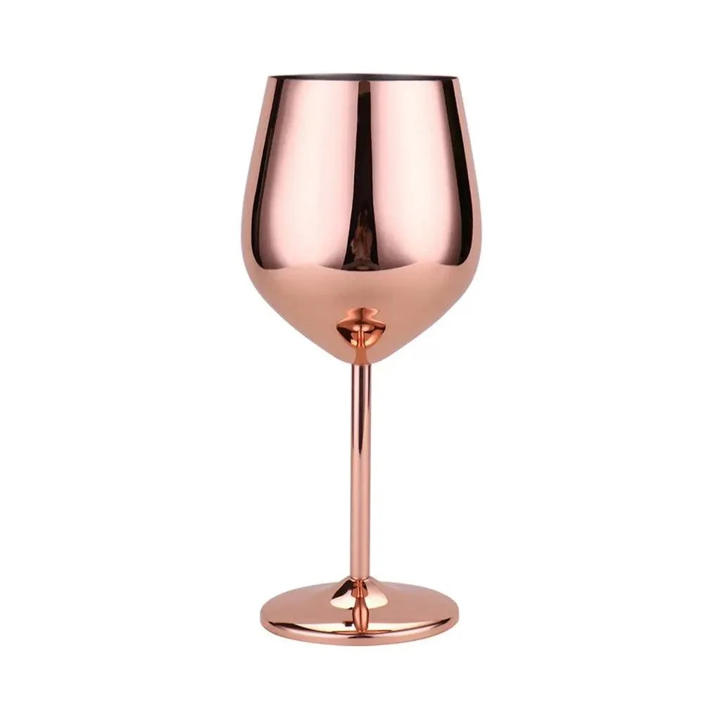 MirrorTintStainlessSteelWineGlass-Homeko6 Mirror Tint Stainless Steel Wine Glass - Homeko