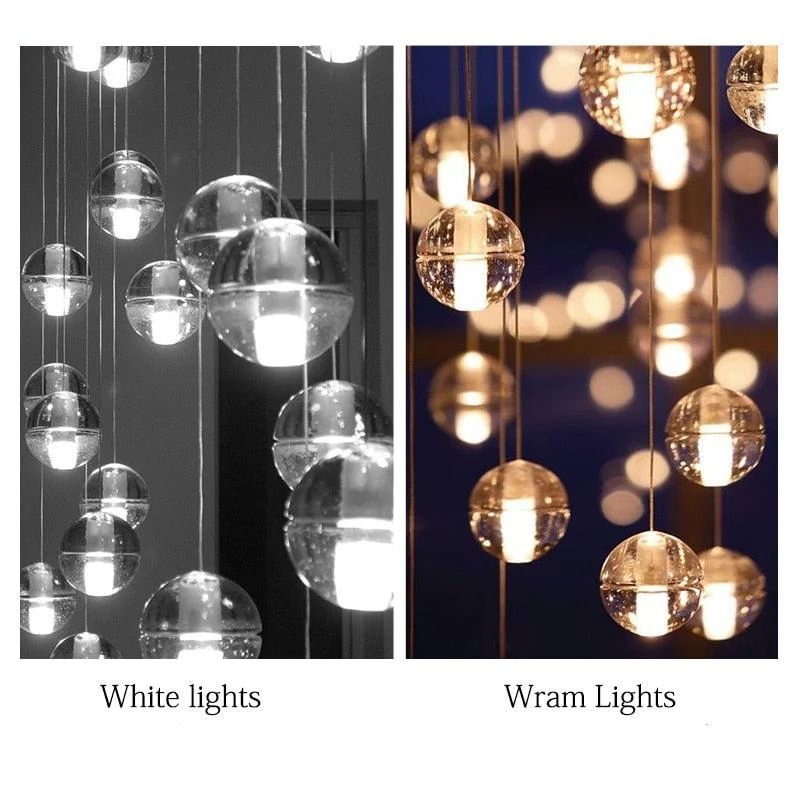 Modern Crystal Glass Ball Led Pendant Lights Fixtures Multiple Staircase Lamps Bar Hanging Lamp For Hotel Fee58456 5421 40df Bb6f Ceea316021e5