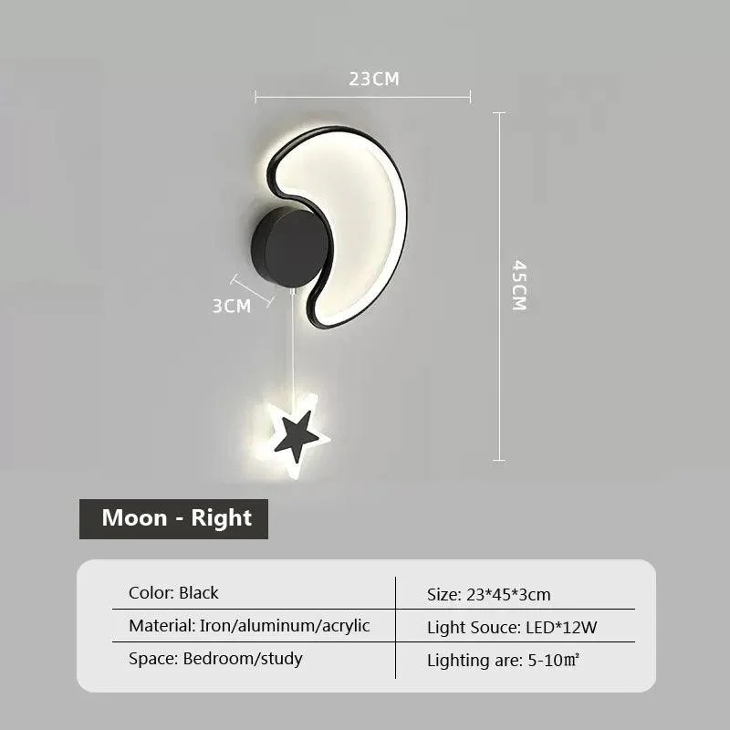 Modern Led Wall Lamp Cloud Star Moon Black And White Lighting For Children S Room Study 83af859d 7a5c 4c70 9201 41e4ee2fd998