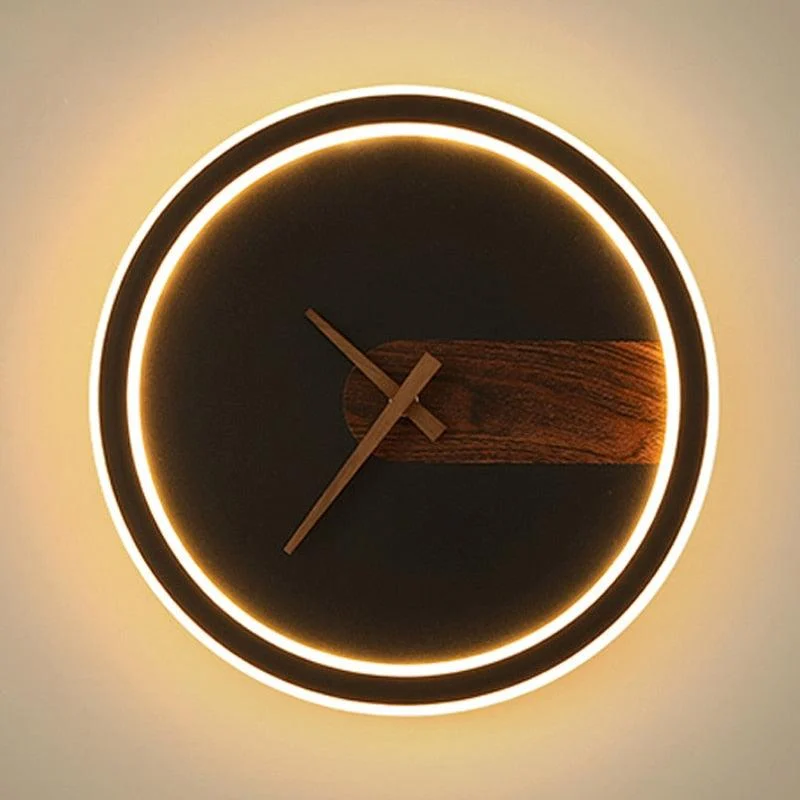 Modern-Led-Wall-Lamp-Mute-Clock-Sconce-Lamp-Living-Room-Bedroom-Hotel-Background-Wall-Light-Indoor Modern Led Wall Lamp Mute Clock Sconce Lamp Living Room Bedroom Hotel Background Wall Light Indoor