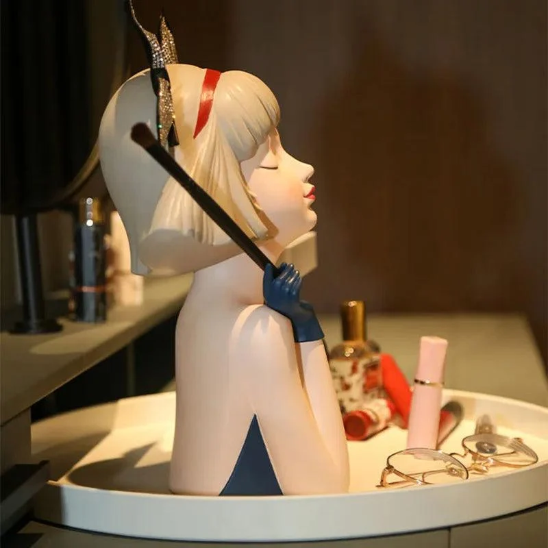 Modern-Meisjesbeeld-Make-up-Organizer-Ornamenten-Huisdecoratie-Ambachten-Vaas-Hars-Ornamenten-Sleutelsnacks-Snoepgoed-Opslagdienblad-Geschenk Modern Meisjesbeeld Make Up Organizer Ornamenten Huisdecoratie Ambachten Vaas Hars Ornamenten Sleutelsnacks Snoepgoed Opslagdienblad Geschenk