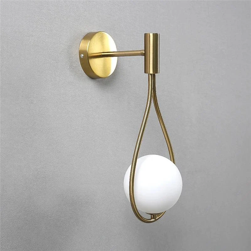ZenithGlass - metal glass ball wall light - ISTANBULLU LTD