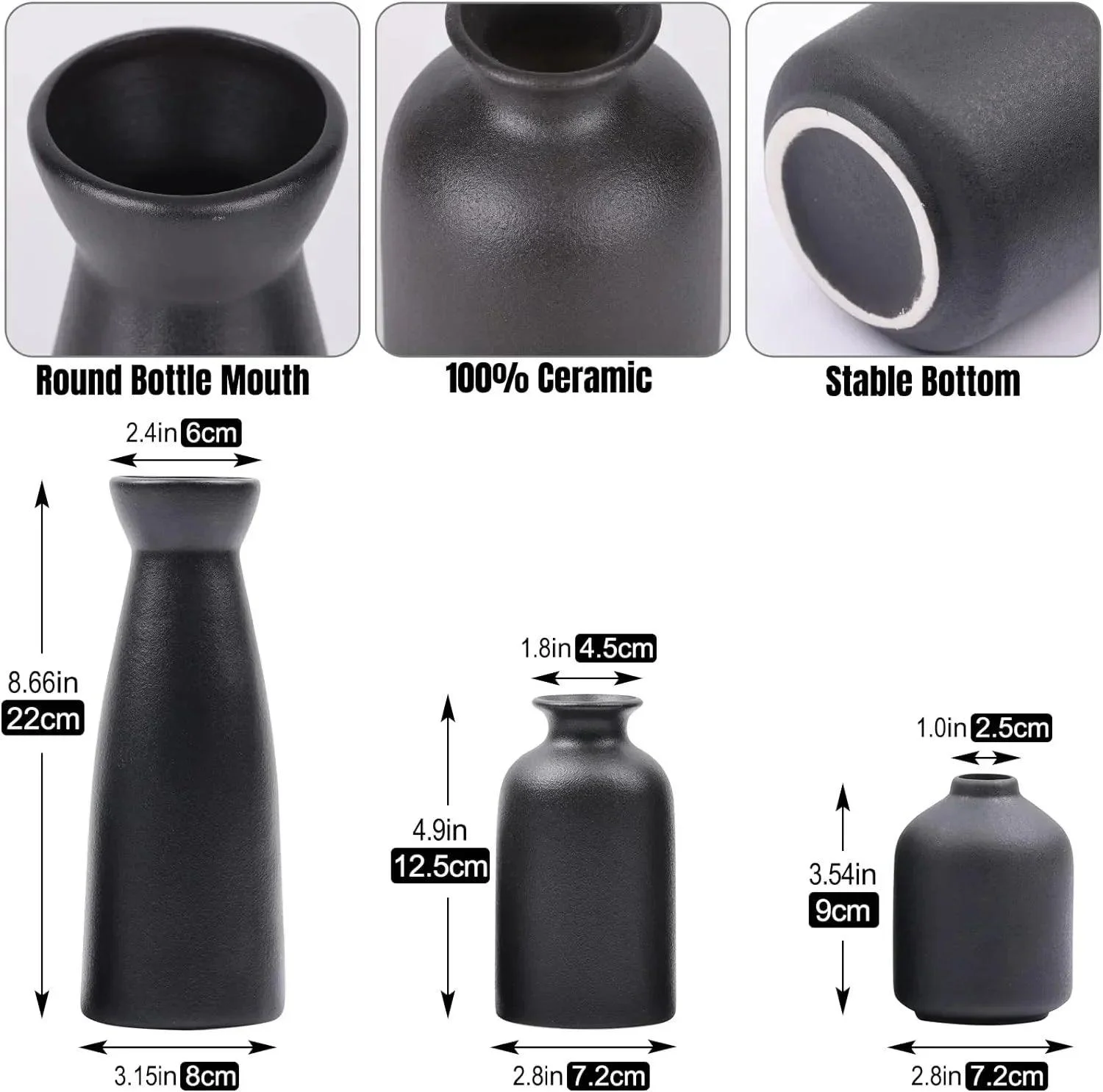 ModernCeramicFlowerVase-Homeko3 Modern Ceramic Flower Vase - Homeko
