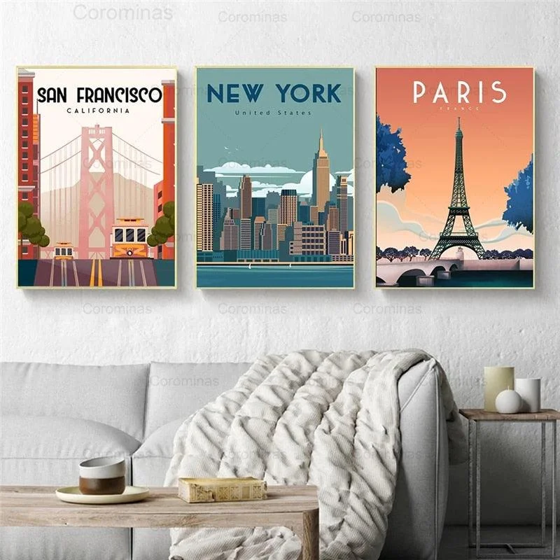 ModernCityLandscapePoster-Homeko1 Modern City Landscape Poster - Homeko