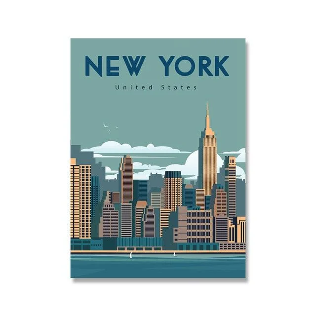 ModernCityLandscapePoster-Homeko6 Modern City Landscape Poster - Homeko