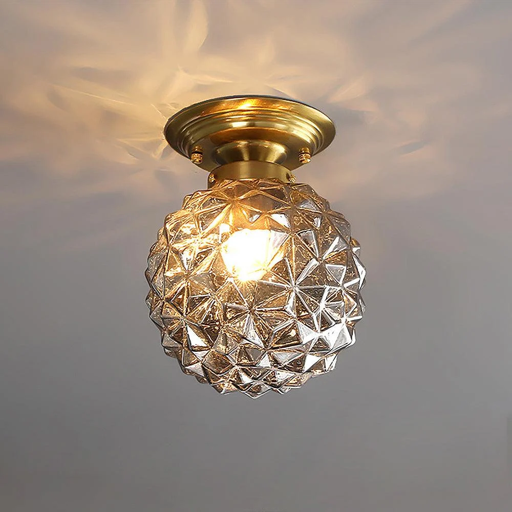 ModernClearGlassBallCeilingLampforHallway-Homeko1 Modern Clear Glass Ball Ceiling Lamp for Hallway - Homeko