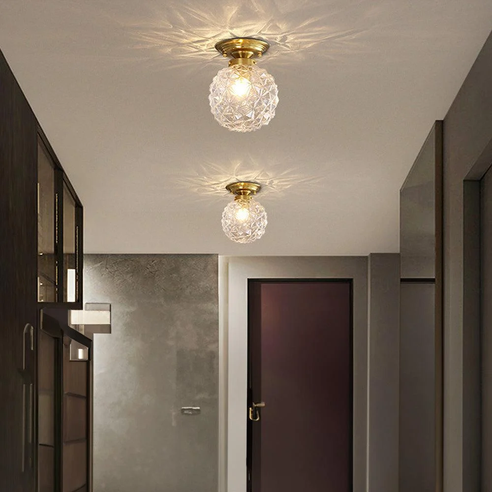 ModernClearGlassBallCeilingLampforHallway-Homeko6 Modern Clear Glass Ball Ceiling Lamp for Hallway - Homeko