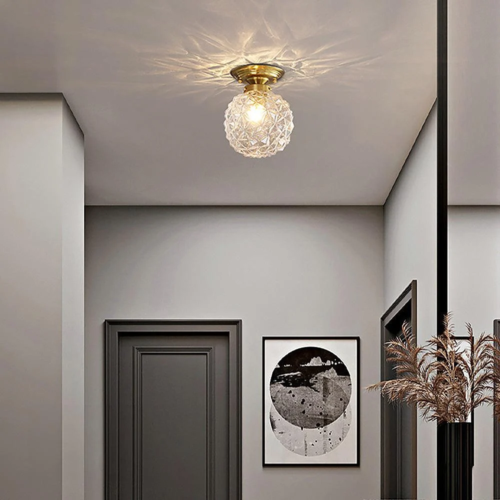 ModernClearGlassBallCeilingLampforHallway-Homeko7 Modern Clear Glass Ball Ceiling Lamp for Hallway - Homeko