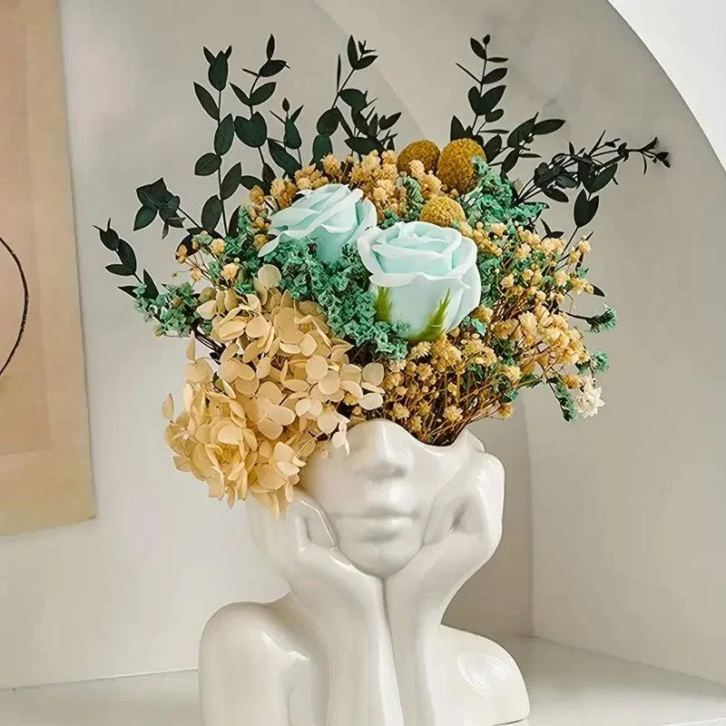ModernFemaleHeadVase-Homeko6 Modern Female Head Vase - Homeko