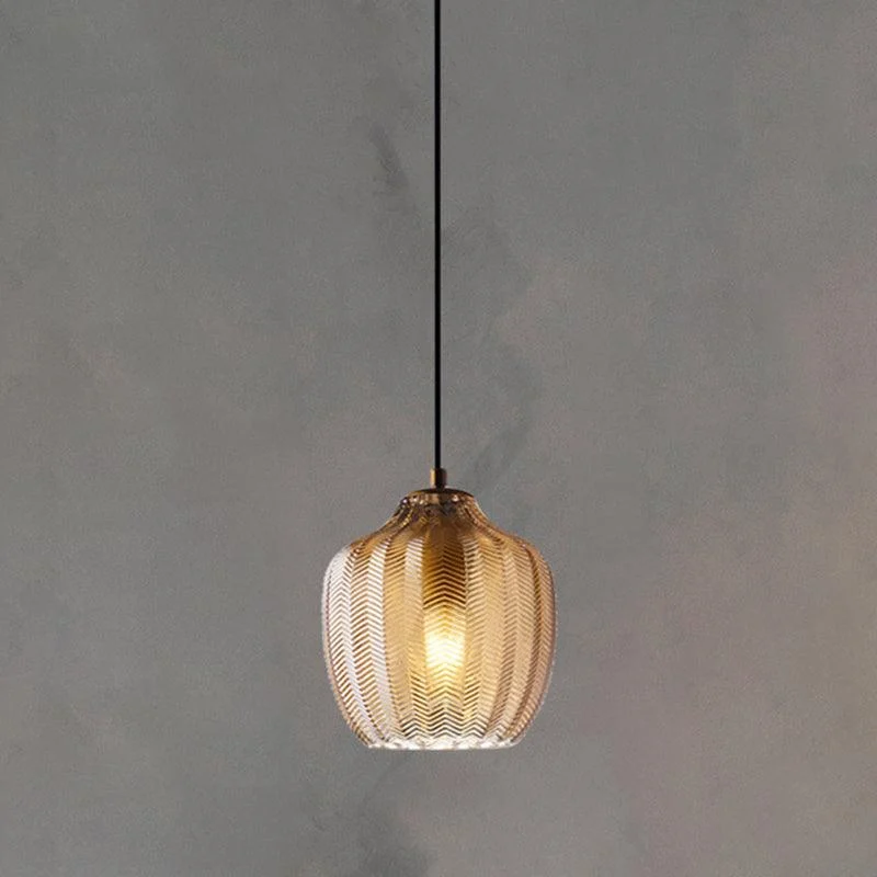 ModernGlassPendantLightwithWaveShadeforDiningRoom-Homeko1 Modern Glass Pendant Light with Wave Shade for Dining Room - Homeko