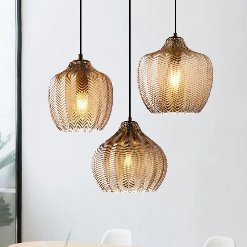 ModernGlassPendantLightwithWaveShadeforDiningRoom-Homeko10 Modern Glass Pendant Light with Wave Shade for Dining Room - Homeko