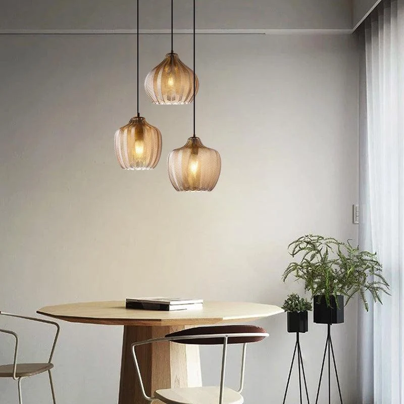 ModernGlassPendantLightwithWaveShadeforDiningRoom-Homeko13 Modern Glass Pendant Light with Wave Shade for Dining Room - Homeko