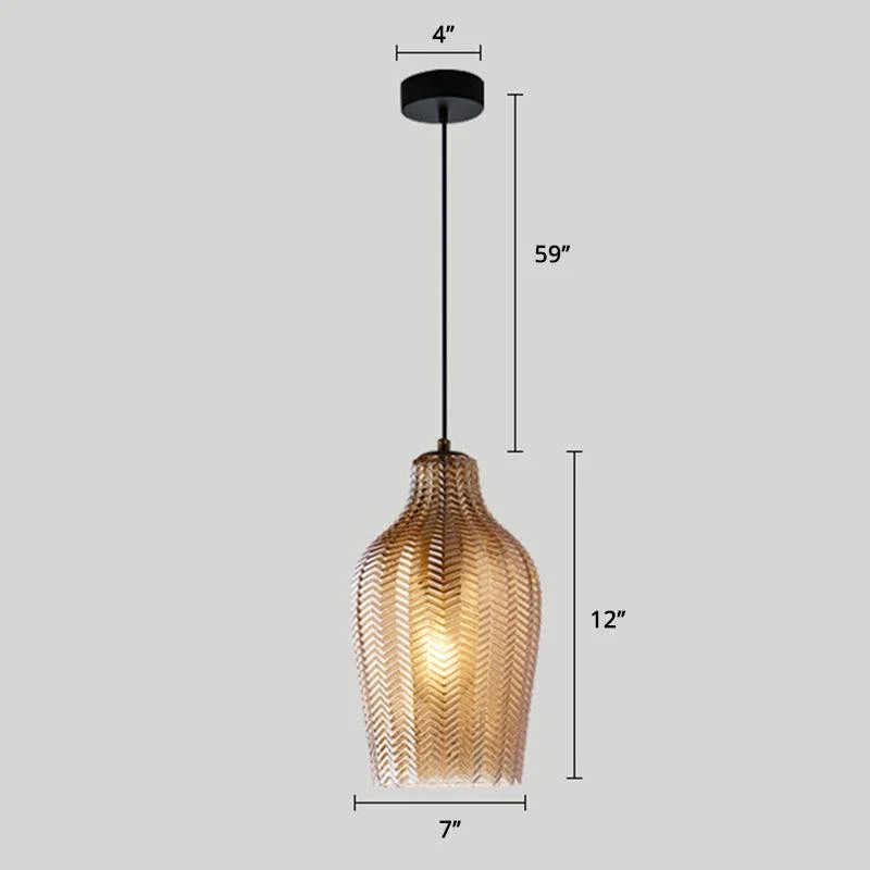 ModernGlassPendantLightwithWaveShadeforDiningRoom-Homeko6 Modern Glass Pendant Light with Wave Shade for Dining Room - Homeko