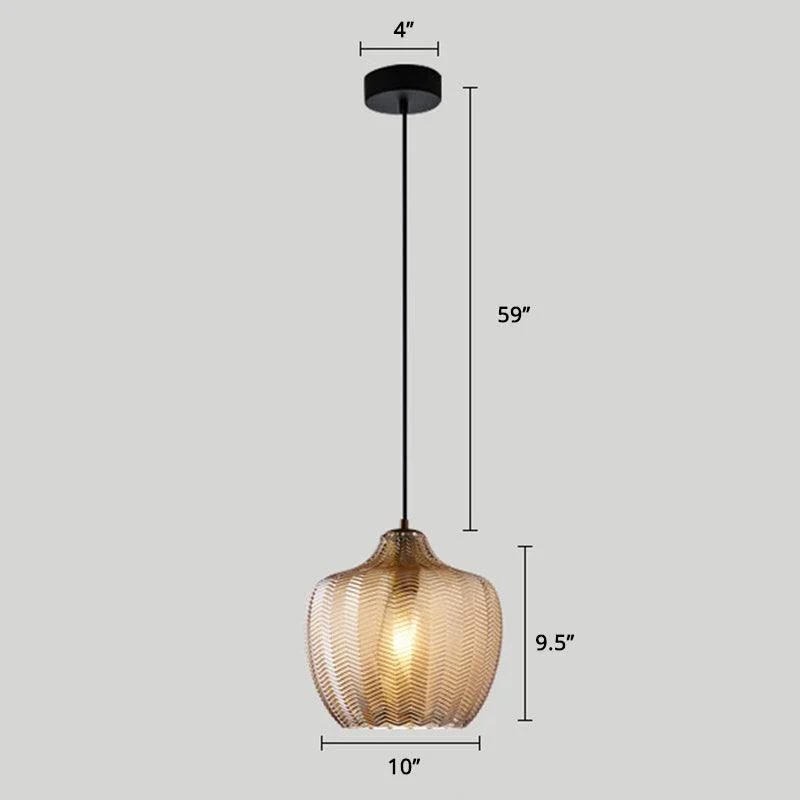 ModernGlassPendantLightwithWaveShadeforDiningRoom-Homeko8 Modern Glass Pendant Light with Wave Shade for Dining Room - Homeko