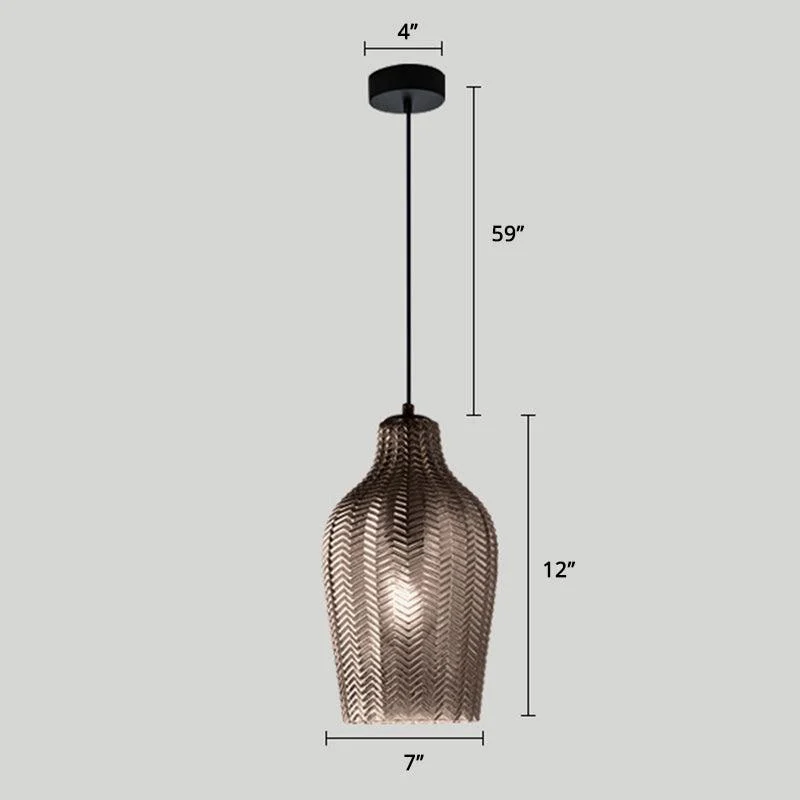 ModernGlassPendantLightwithWaveShadeforDiningRoom-Homeko9 Modern Glass Pendant Light with Wave Shade for Dining Room - Homeko