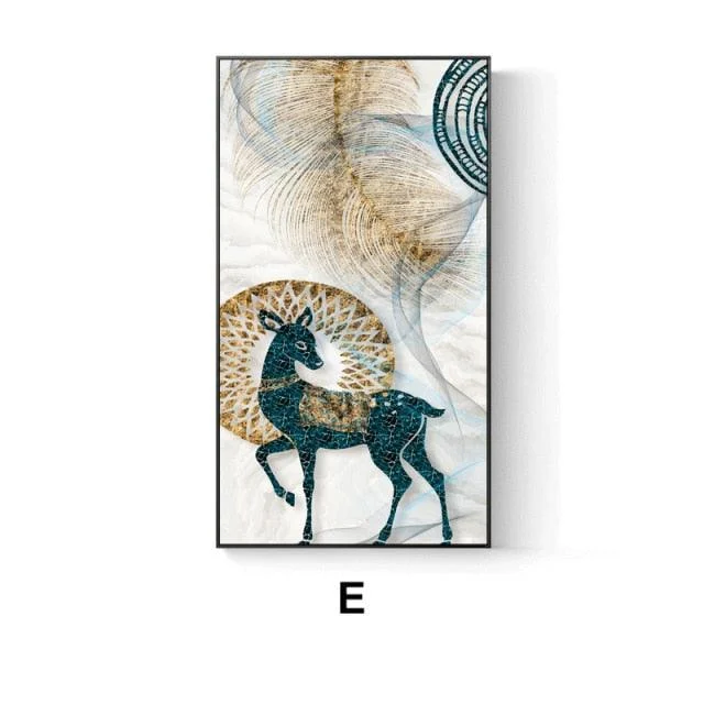 ModernGoldenFoilDeer-Homeko10 Modern Golden Foil Deer - Homeko