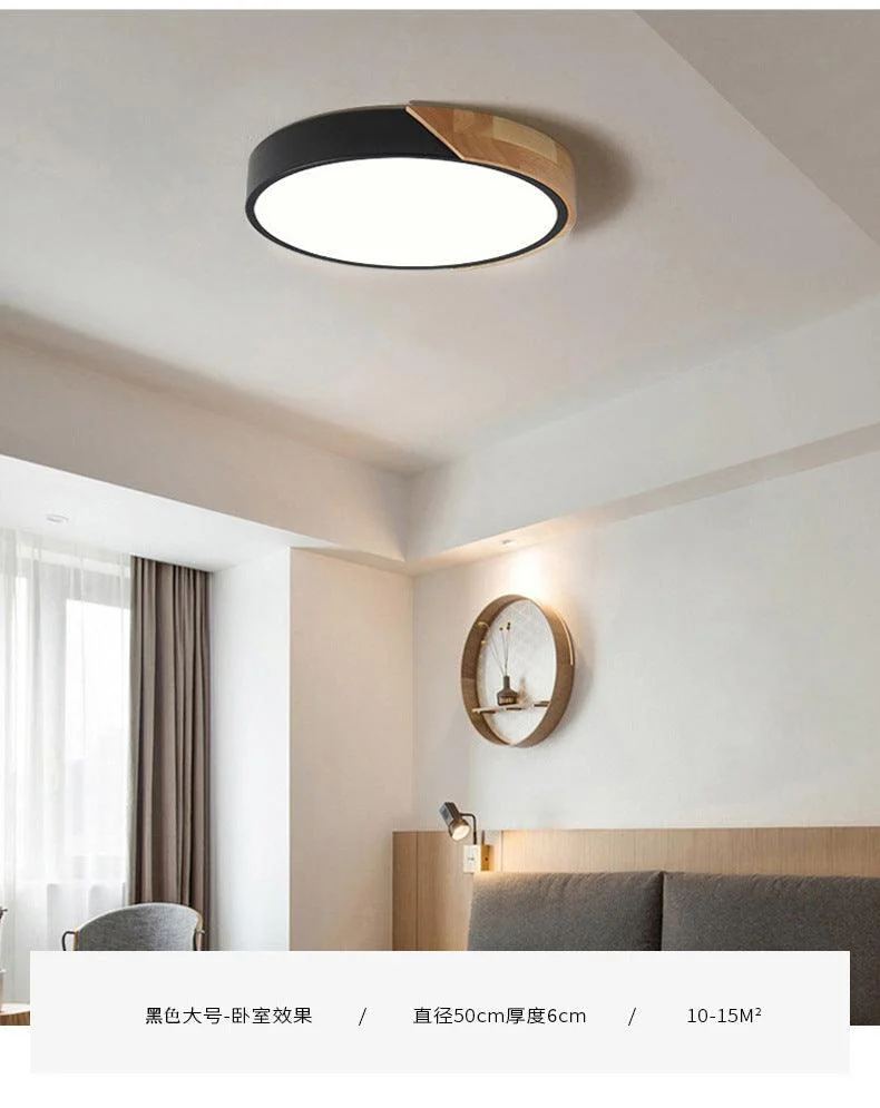 ModernLEDCeilingLampforBedroom-AcrylicandMetalRoundRecessedLamp-Homeko2 Modern LED Ceiling Lamp for Bedroom - Acrylic and Metal Round Recessed Lamp - Homeko